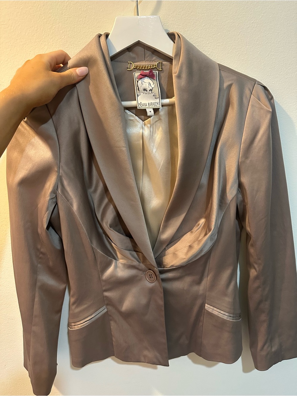 Taupe Satin Blazer